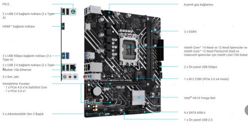 Anakartlar İntel 1700Pin / ASUS Anakartlar İntel 1700Pin